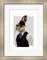 Framed Horatio Hare In Waistcoat