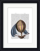 Framed AirShip with Blue Sails