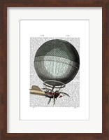 Framed Blanchard Vintage Hot Air Balloon