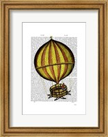 Framed Hot Air Balloon Yellow and Red