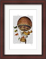 Framed Hot Air Balloon with Flags