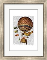 Framed Hot Air Balloon with Flags