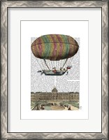 Framed Jardin De Tuileries Hot Air Balloon