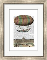 Framed Jardin De Tuileries Hot Air Balloon
