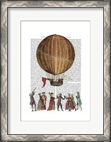 Framed Hot Air Balloon And People