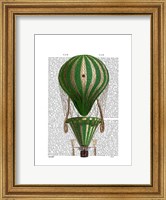 Framed Tiered Hot Air Balloon Green