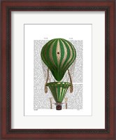 Framed Tiered Hot Air Balloon Green