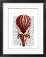 Tiered Hot Air Balloon Print Red Framed Print
