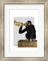 Framed Monkey Playing Trumpet