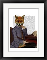 Framed Fox With Flute
