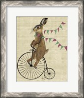 Framed Rabbit On Penny Farthing