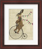 Framed Rabbit On Penny Farthing