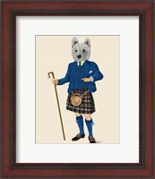 Framed West Highland Terrier in Kilt
