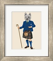 Framed West Highland Terrier in Kilt