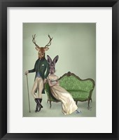 Framed Mr Deer and Mrs Rabbit