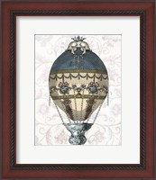 Framed Baroque Balloon Blue & Cream
