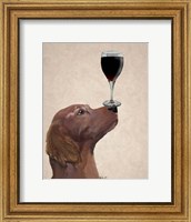 Framed Red Setter Dog Au Vin