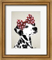 Framed Dalmatian With Red Bow