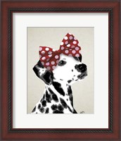 Framed Dalmatian With Red Bow