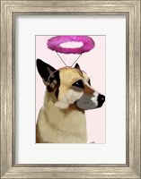 Framed Dog with Pink Halo