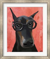 Framed Doberman With Glasses