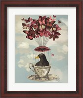 Framed Blackbird In Teacup