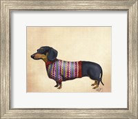 Framed Dachshund With Woolly Sweater