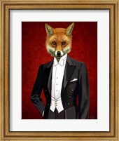 Framed Fox In Evening Suit Portrait