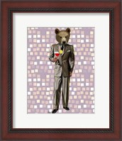 Framed Bear With Cocktail