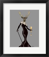 Framed Glamour Deer in Black