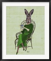 Framed Lady Bella Rabbit Taking Tea