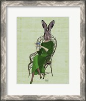 Framed Lady Bella Rabbit Taking Tea