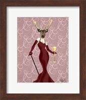Framed Glamour Deer in Marsala