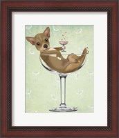 Framed Chihuahua in Cocktail Glass