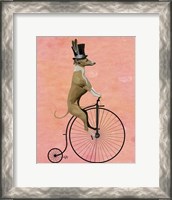 Framed Greyhound on Black Penny Farthing