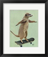 Framed Meerkat On Skateboard