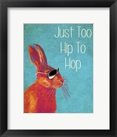 Too Hip To Hop Blue Framed Print