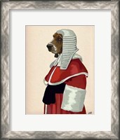 Framed Basset Hound Judge Portrait II