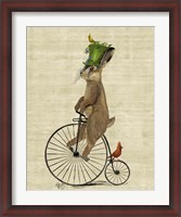 Framed March Hare on Penny Farthing