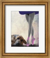 Framed Bloodhound And Ballet Dancer