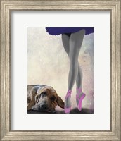 Framed Bloodhound And Ballet Dancer