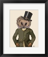 Hedgehog Rider Portrait Framed Print