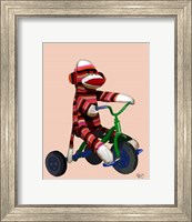 Framed Sock Monkey Tricycle