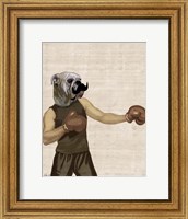 Framed Boxing Bulldog Portrait