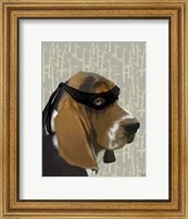 Framed Ninja Basset Hound Dog