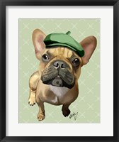 Framed Brown French Bulldog with Green Hat