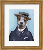 Framed Jack Russell in Boater