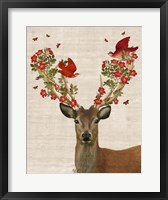 Framed Deer and Love Birds