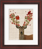 Framed Deer and Love Birds