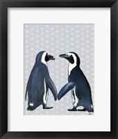 Penguins In Love Framed Print
